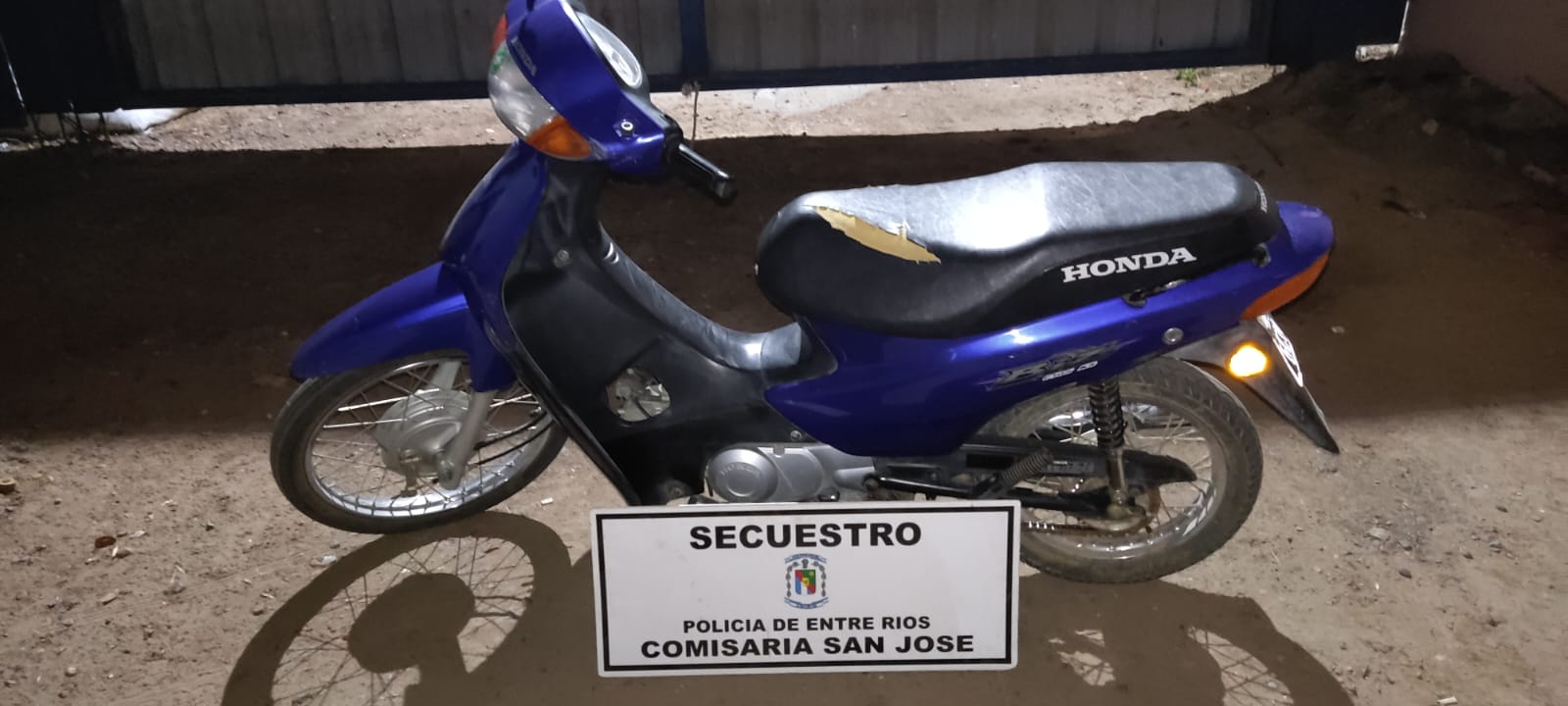 Se recuperó una motocicleta sustraída en San José